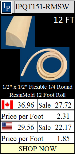 IPQT151-RMSW-12 Flexible Quarter Round 1/2" x 1/2"