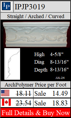 IPJP3019 Art Nouveau Crown 4-5/8" high x 8-13/16" deep