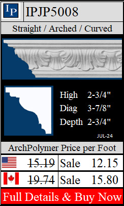 IPJP5008 Art Nouveau Crown 2-3/4" high x 2-3/4" deep