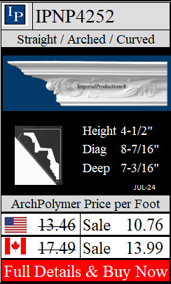 IPNP4252 Art Nouveau Crown 4-1/2" high x 7-3/16" deep